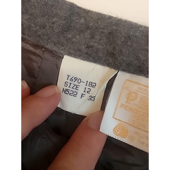 Vintage Pendleton Wool Skirt, Womens Size 12, Gray, Made in USA - Picture 3 of 7